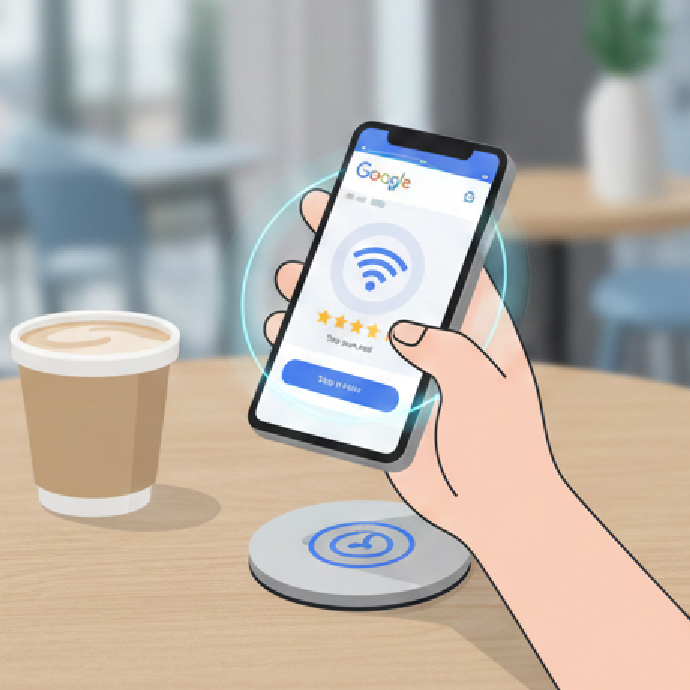 NFCタッチで簡単レビュー｜Google口コミ促進ツール「HIIDEL（ヒイデル）